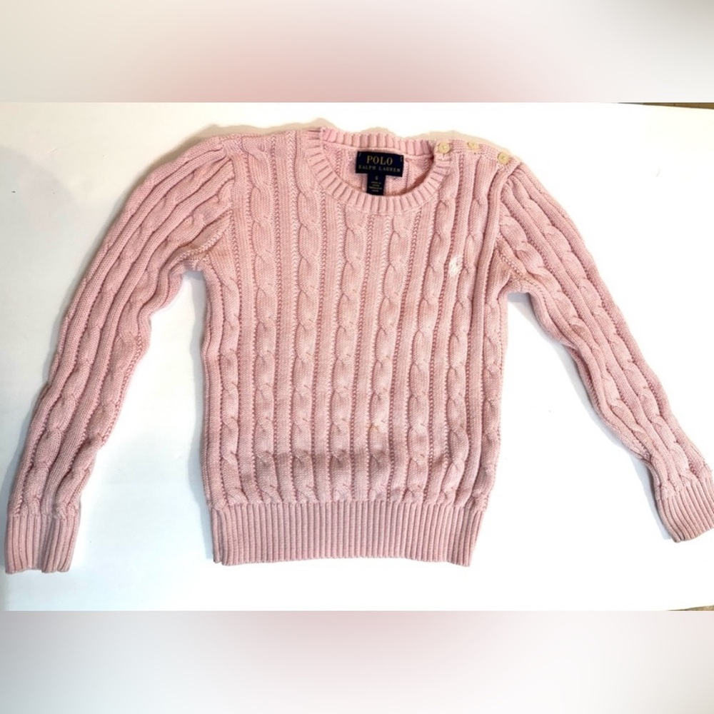 Ralph Lauren Pink Cable Knit Sweater